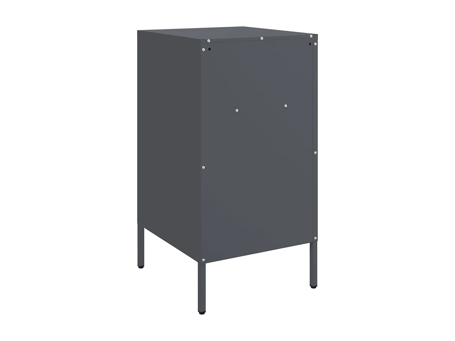 Mesa de cabeceira antracite 36x39x68 cm aço