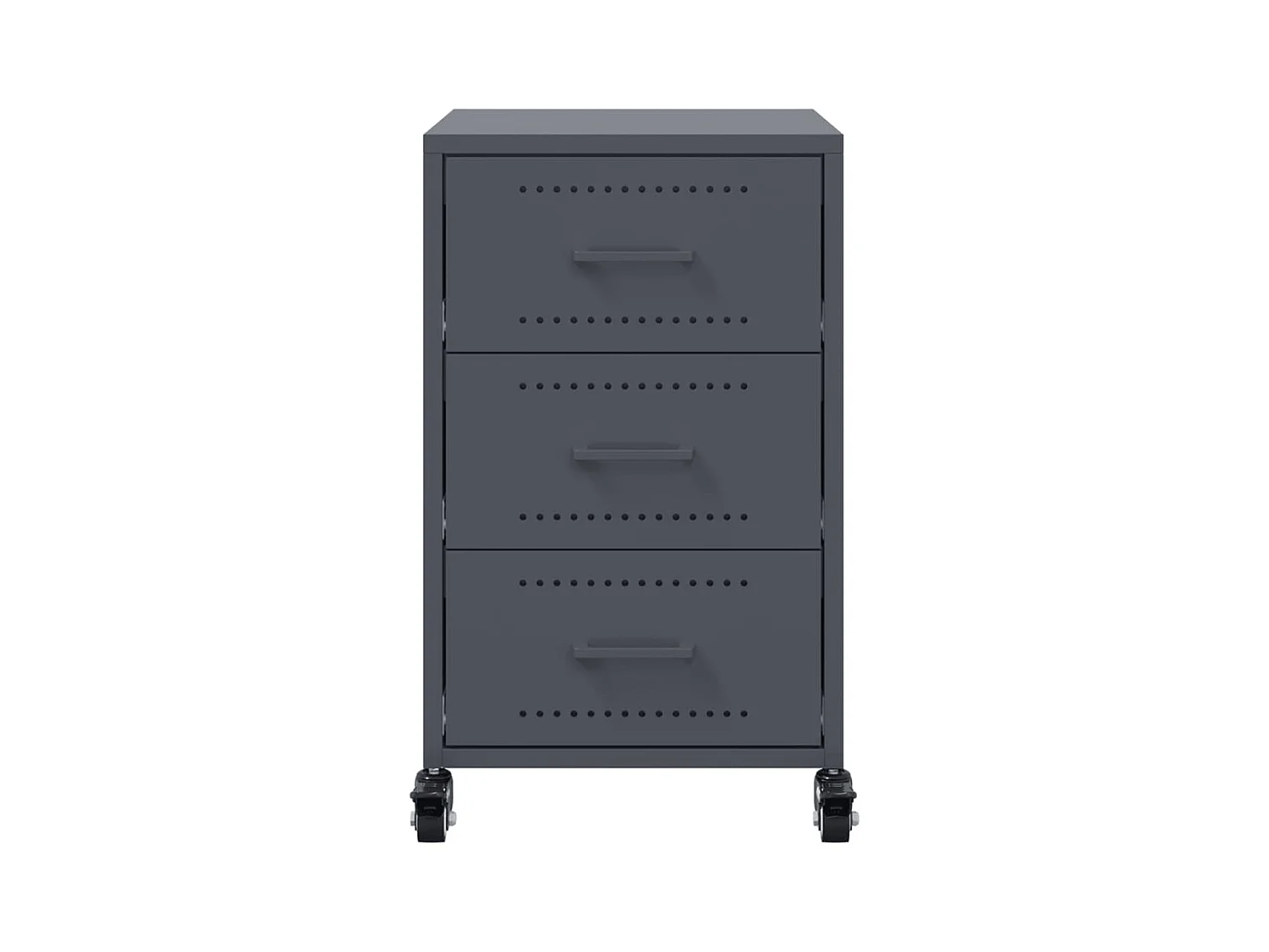 Table de chevet anthracite 36x39x59 cm acier