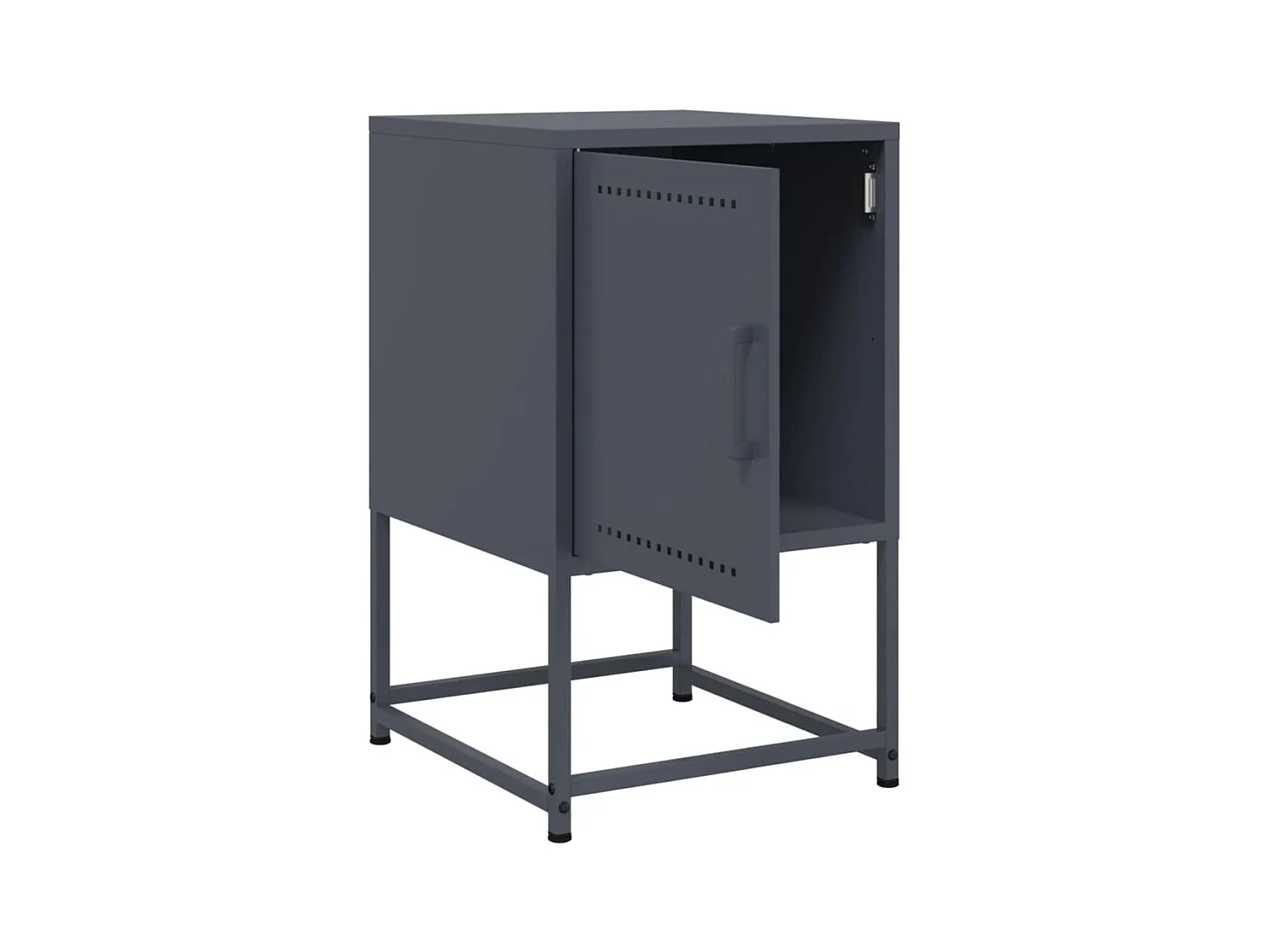 Table de chevet anthracite 36x39x60,5 cm acier