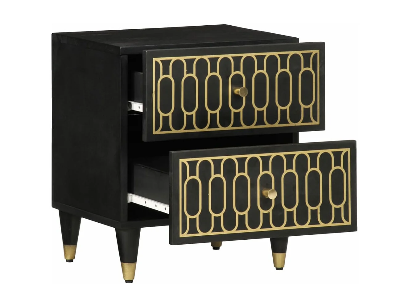 Nachttisch 40x33x46 cm Massivholz Mango