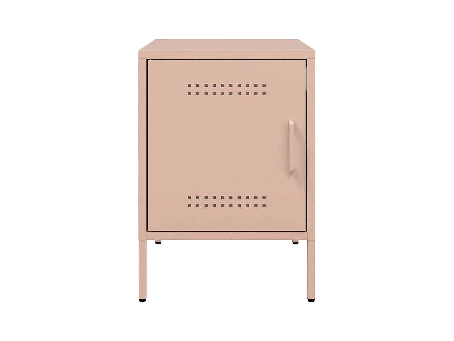 Table de chevet rose 36x39x50,5 cm acier