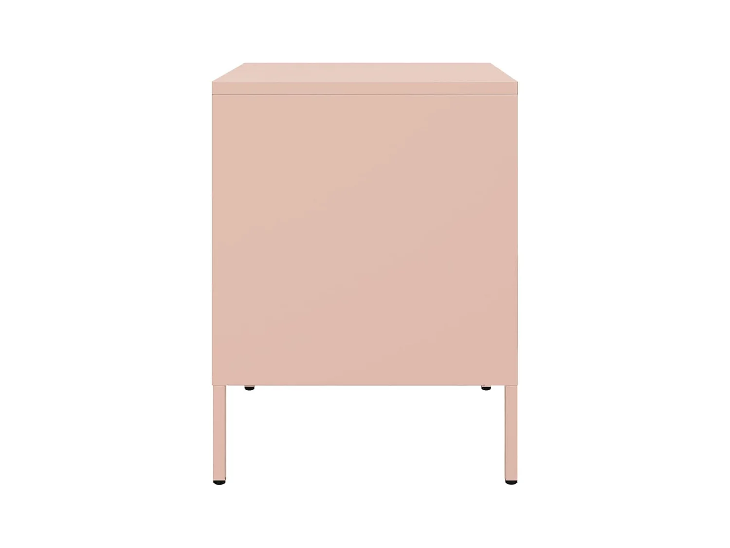 Table de chevet rose 36x39x50,5 cm acier