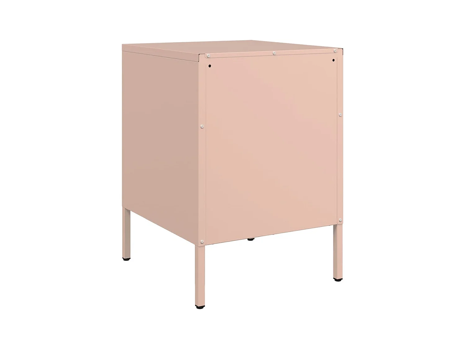 Table de chevet rose 36x39x50,5 cm acier
