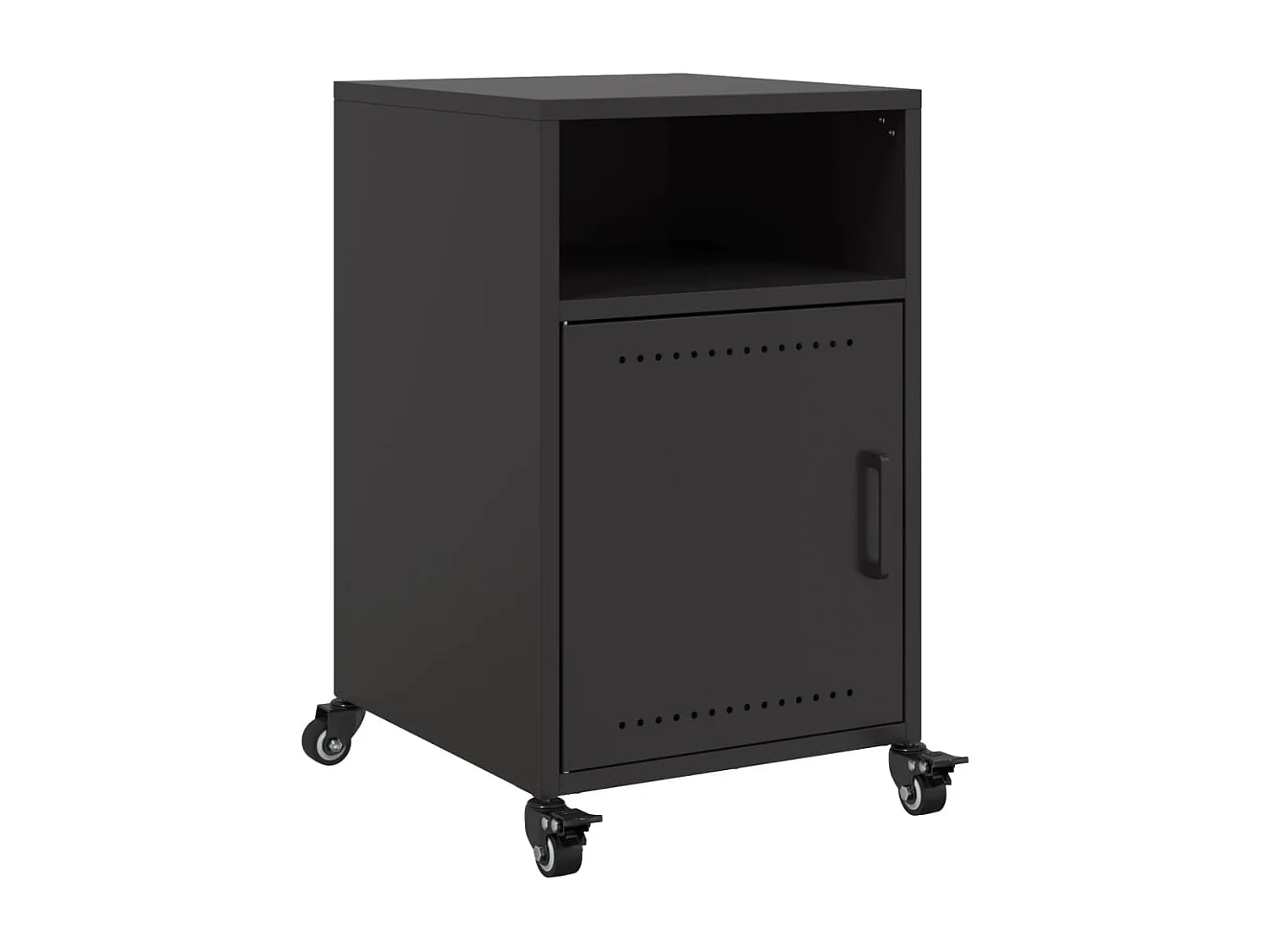 Table de chevet noir 36x39x59 cm acier