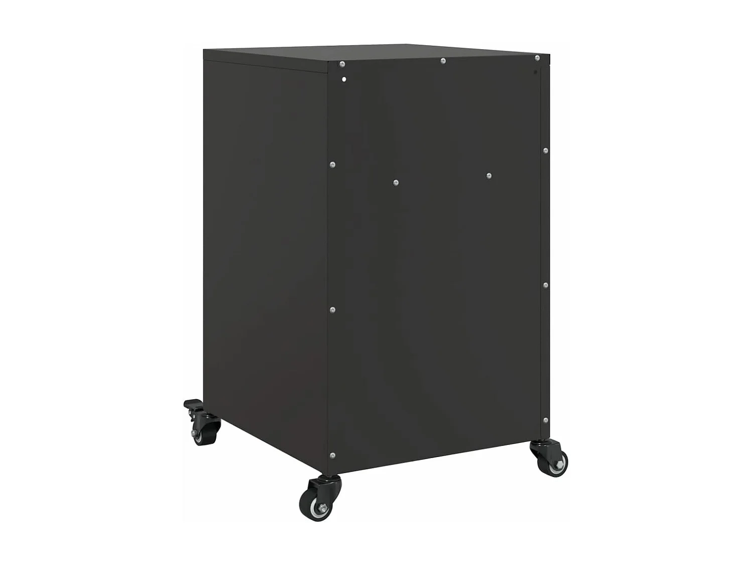 Table de chevet noir 36x39x59 cm acier