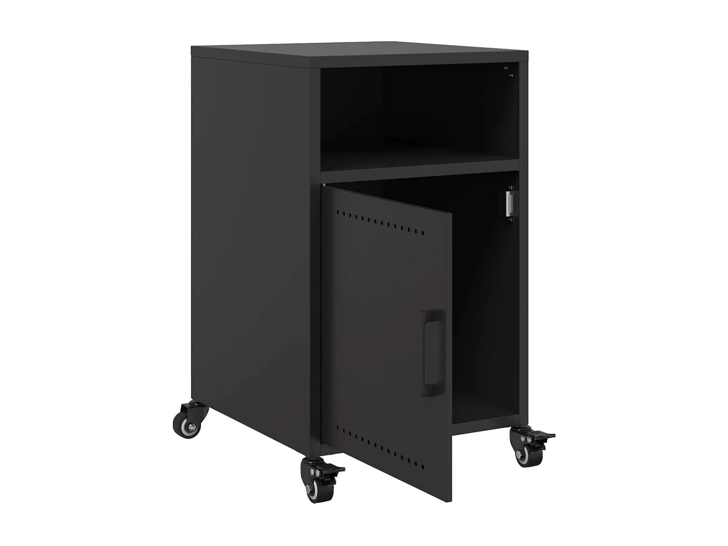 Table de chevet noir 36x39x59 cm acier