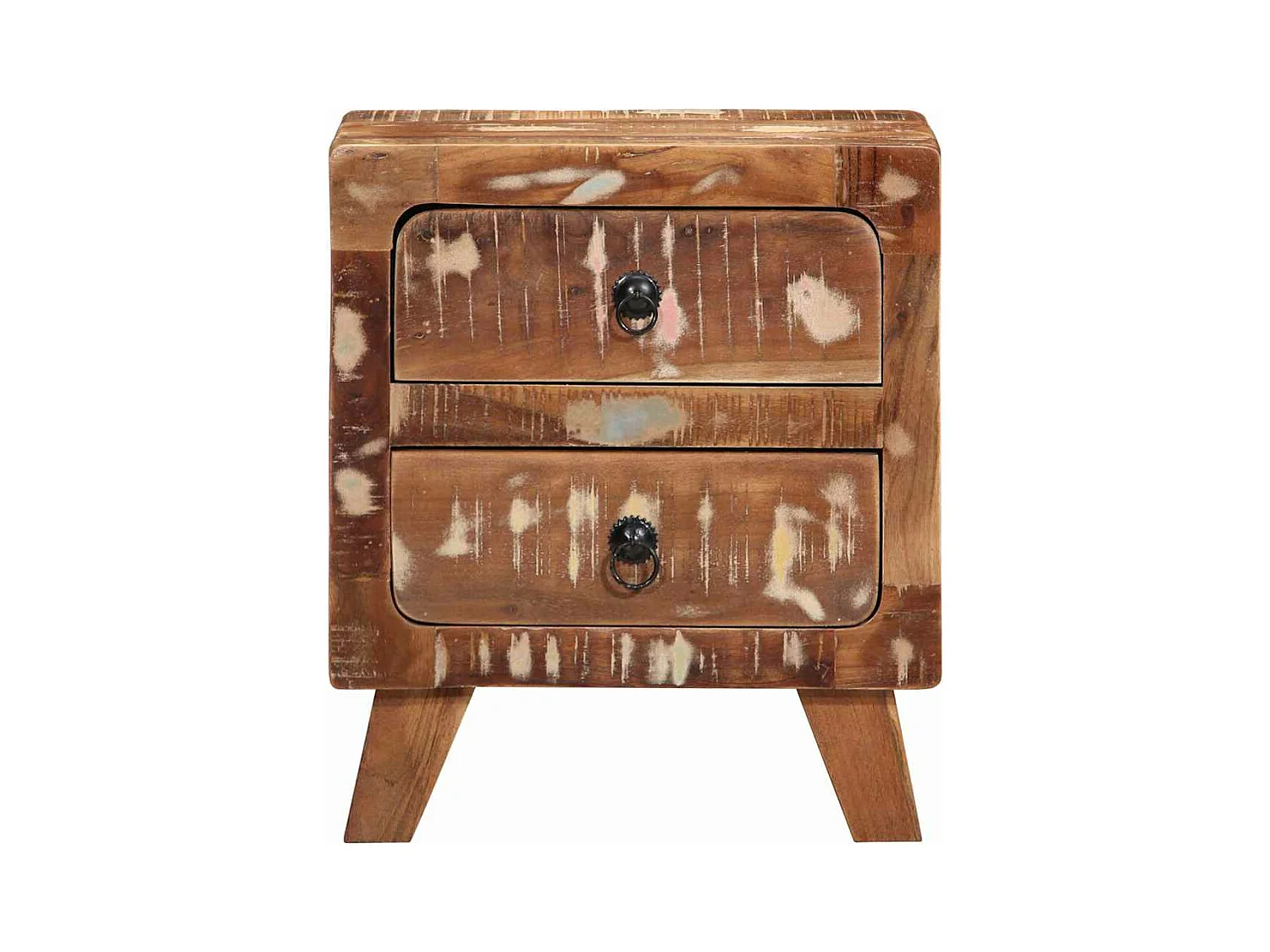 Table de chevet 40x32x46 cm bois massif de récupération