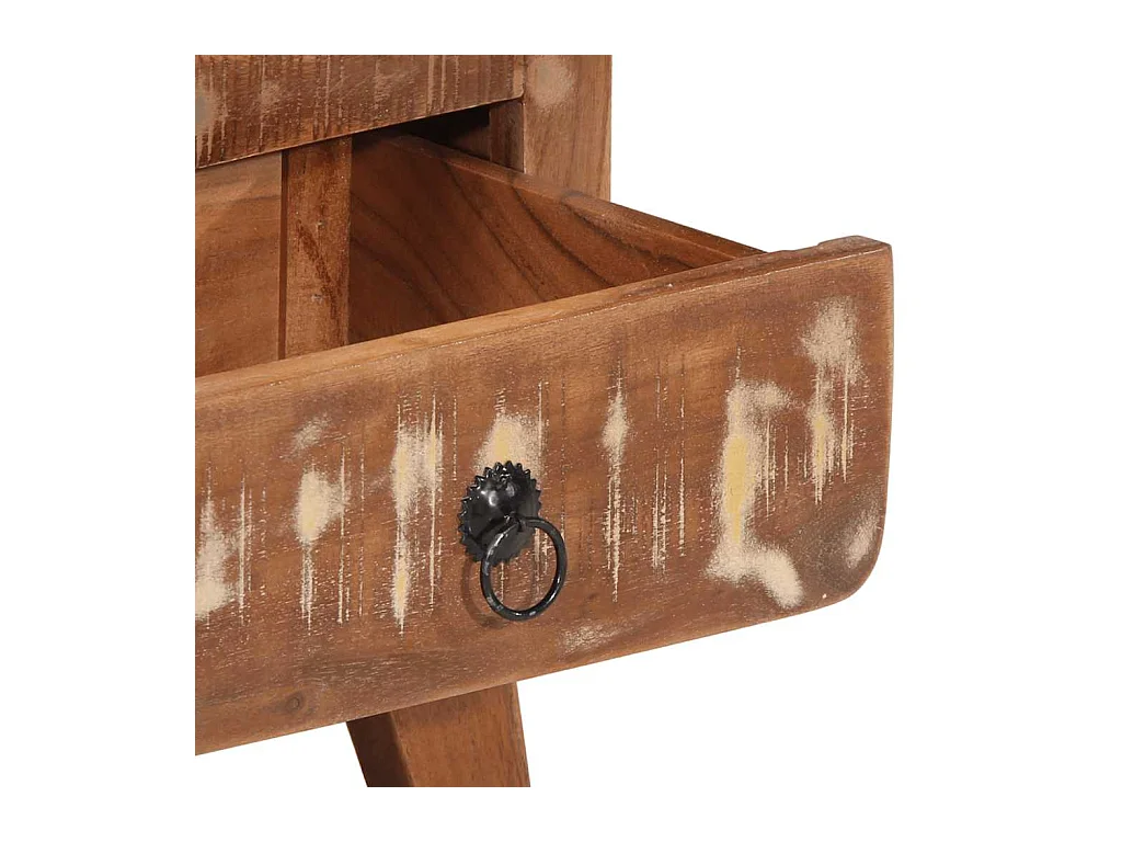 Table de chevet 40x32x46 cm bois massif de récupération