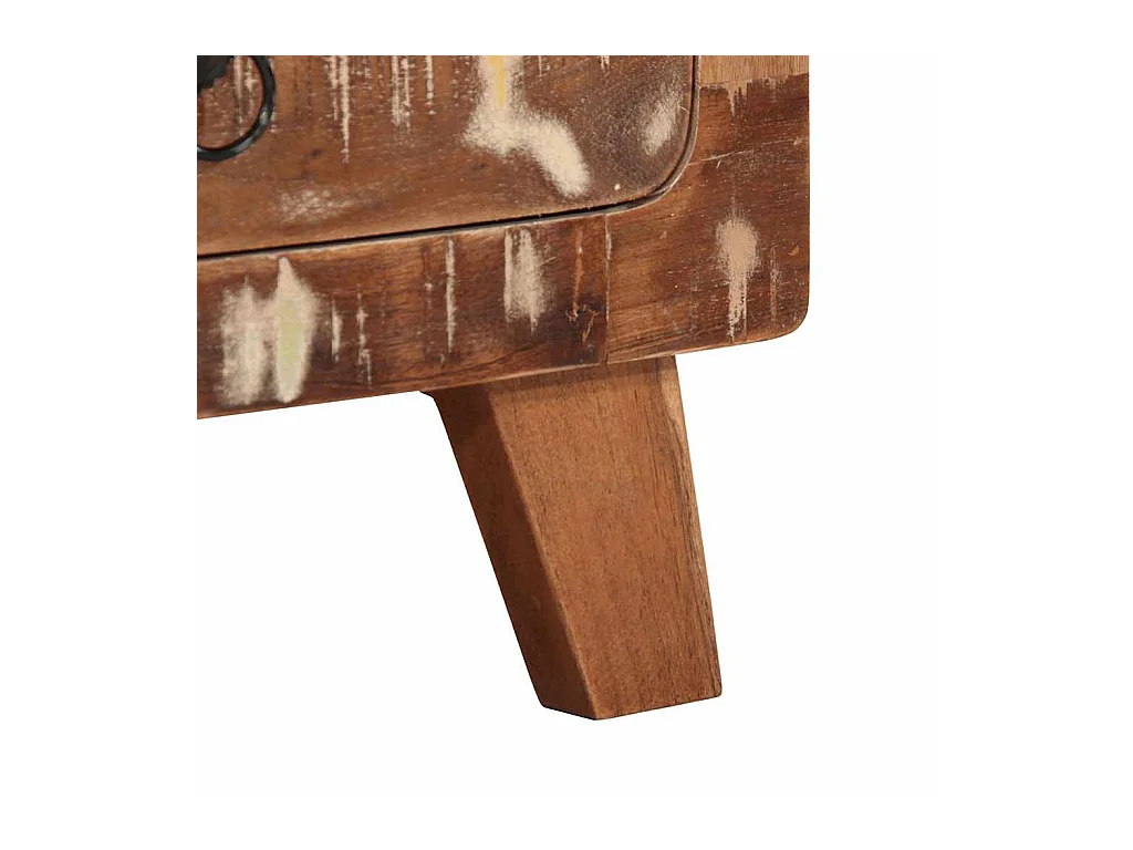 Table de chevet 40x32x46 cm bois massif de récupération