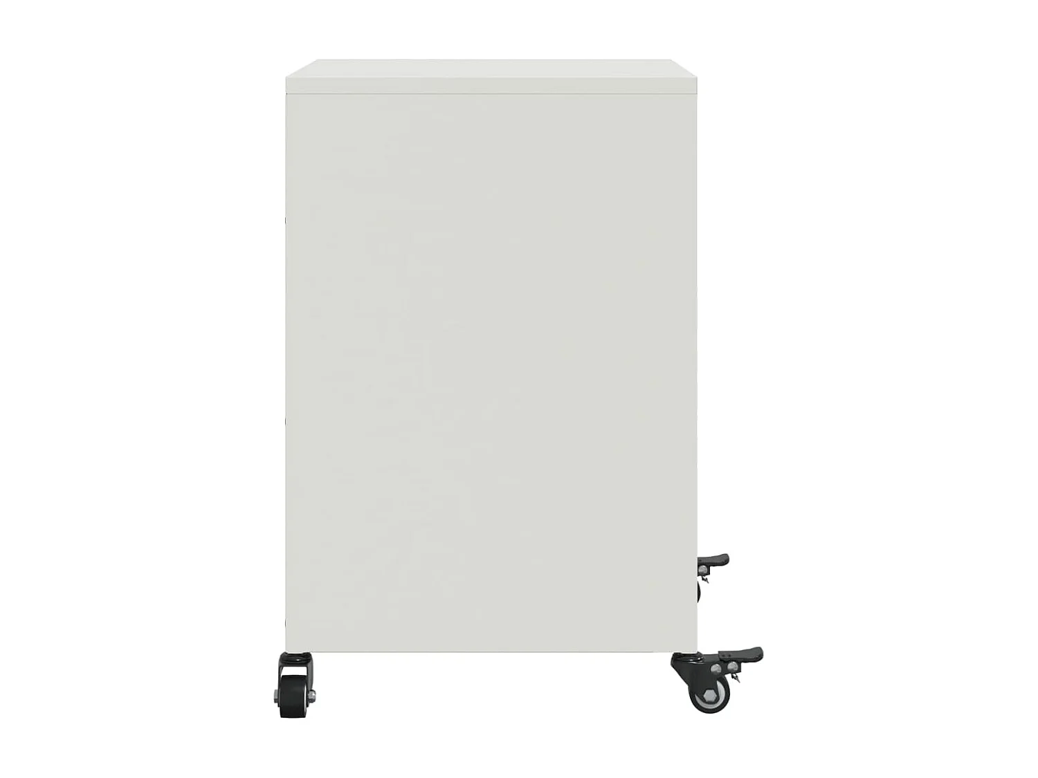 Table de chevet blanc 36x39x59 cm acier