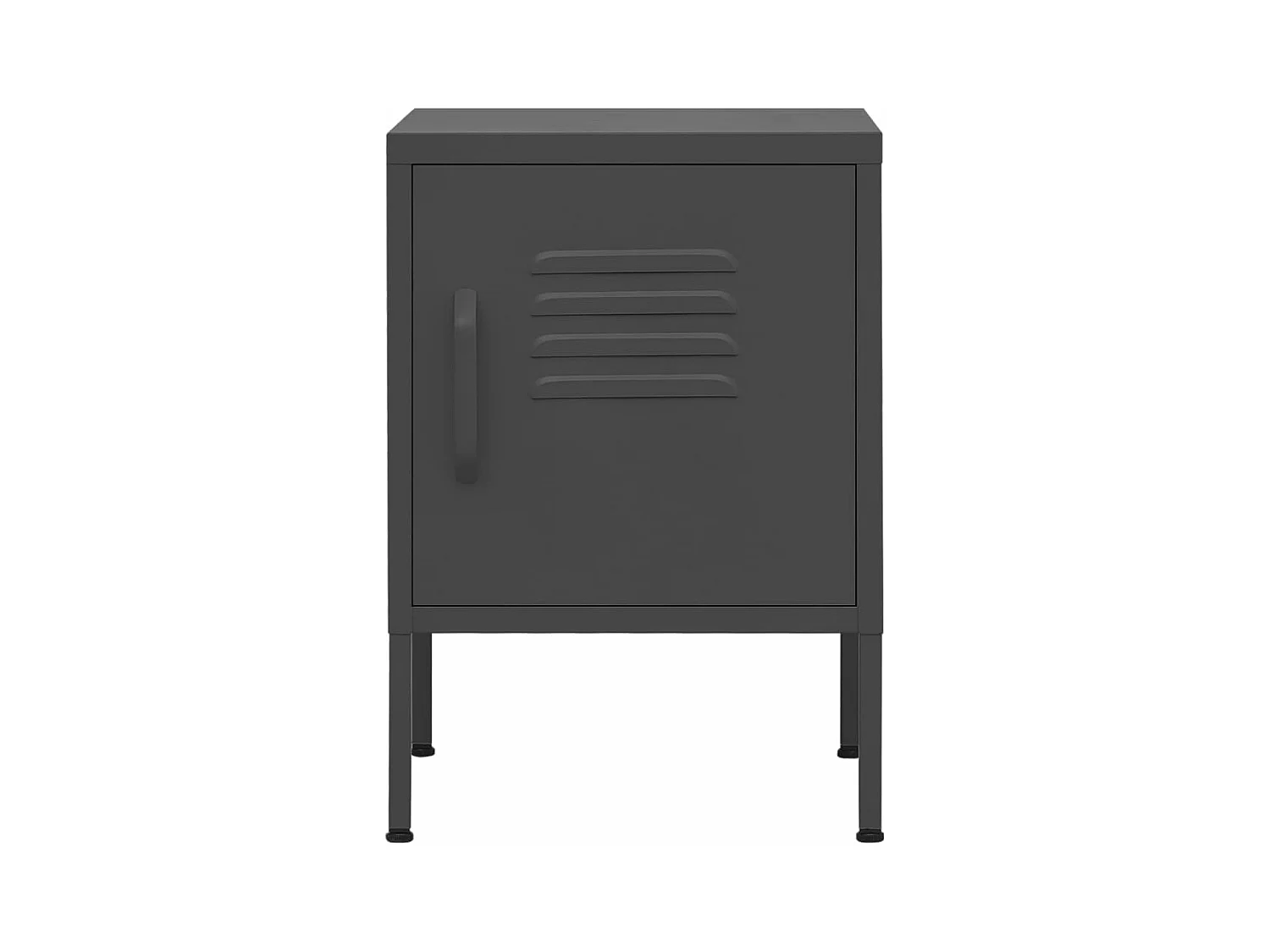 Anthrazitfarbener Nachttisch 35x35x51 cm Stahl