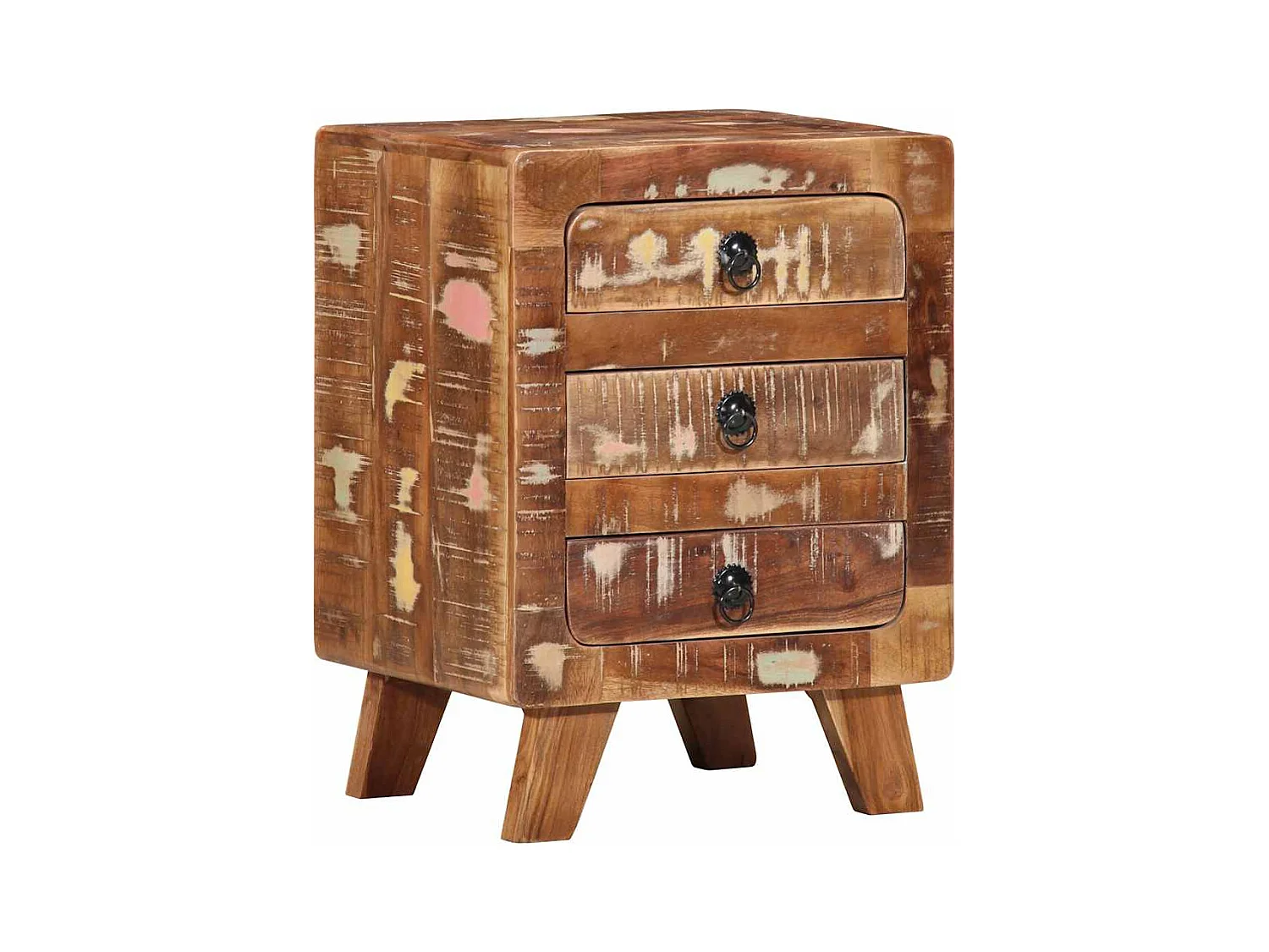 Table de chevet 37x32x50 cm bois massif de récupération