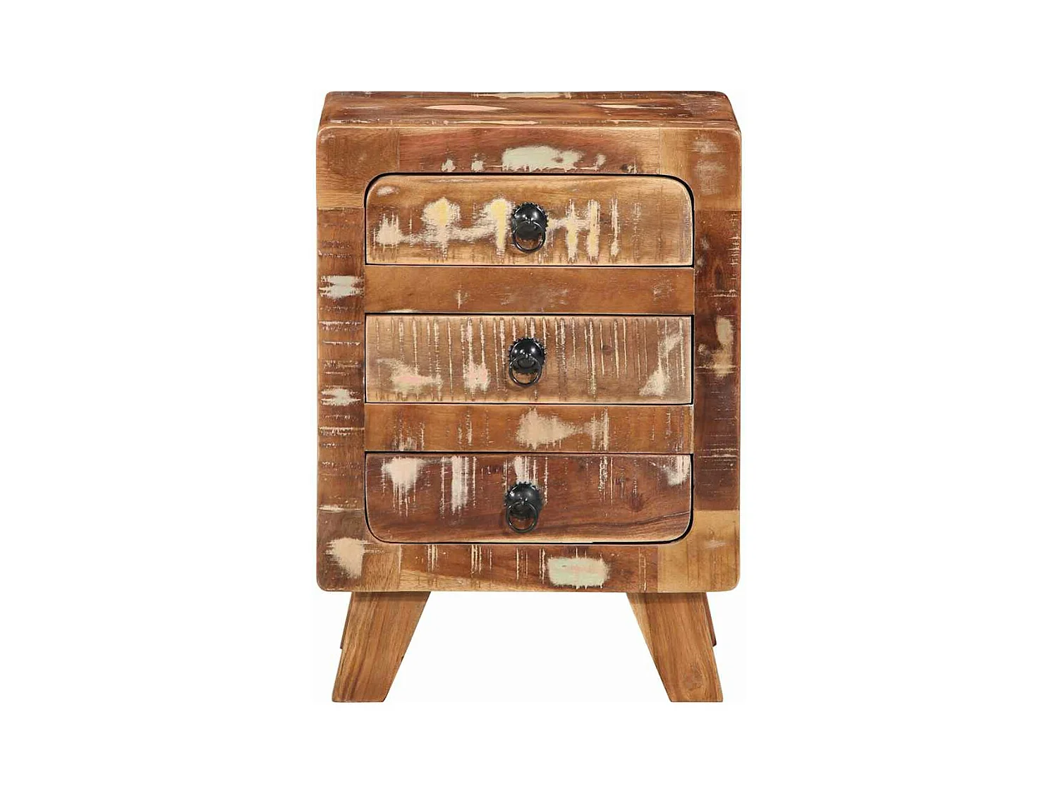 Table de chevet 37x32x50 cm bois massif de récupération