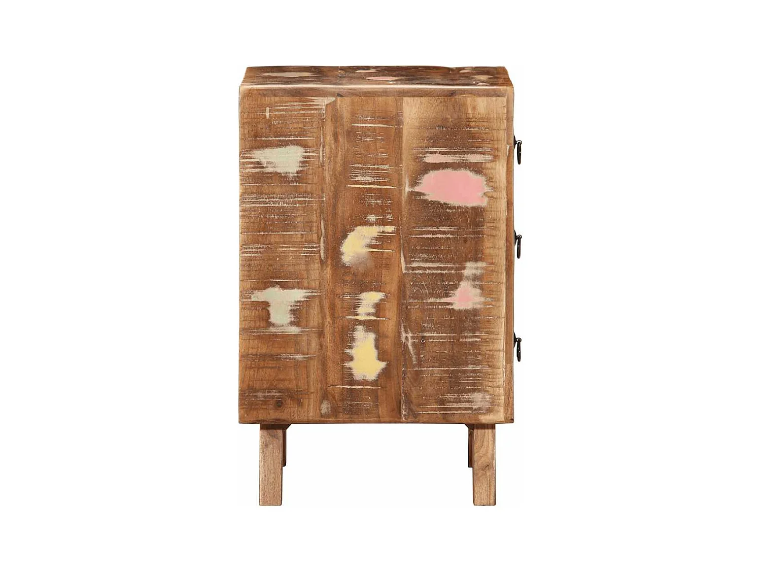 Table de chevet 37x32x50 cm bois massif de récupération