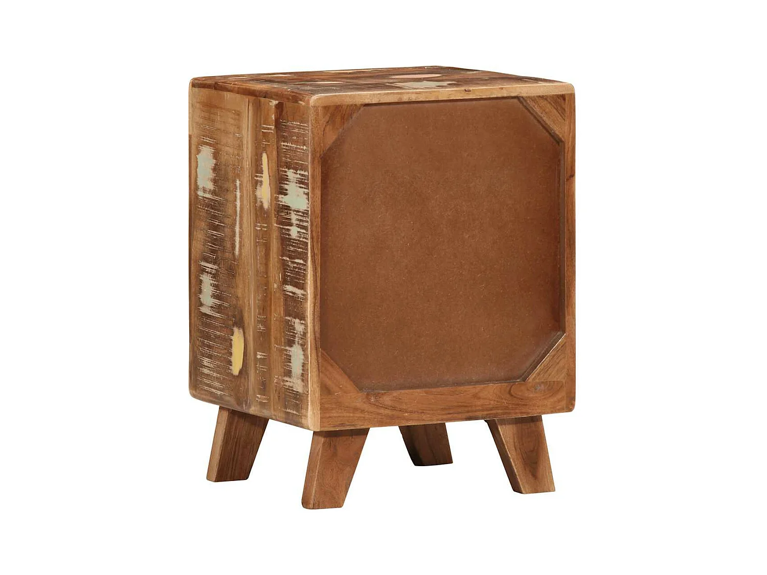 Table de chevet 37x32x50 cm bois massif de récupération