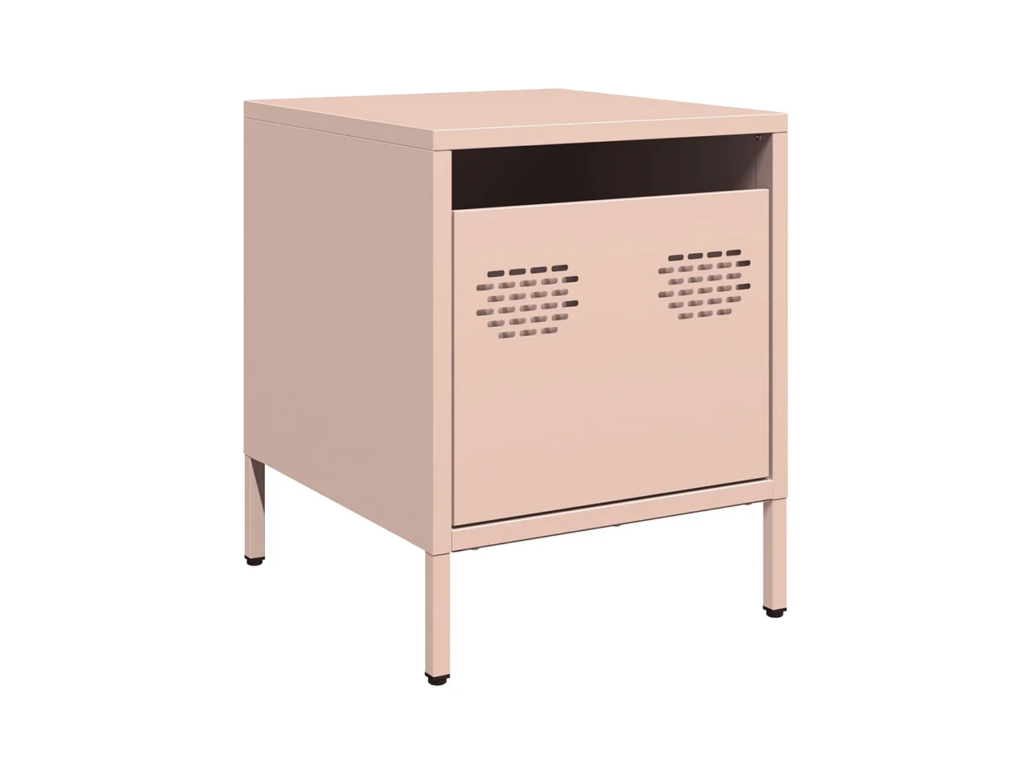 Table de chevet rose 35x39x43,5 cm acier