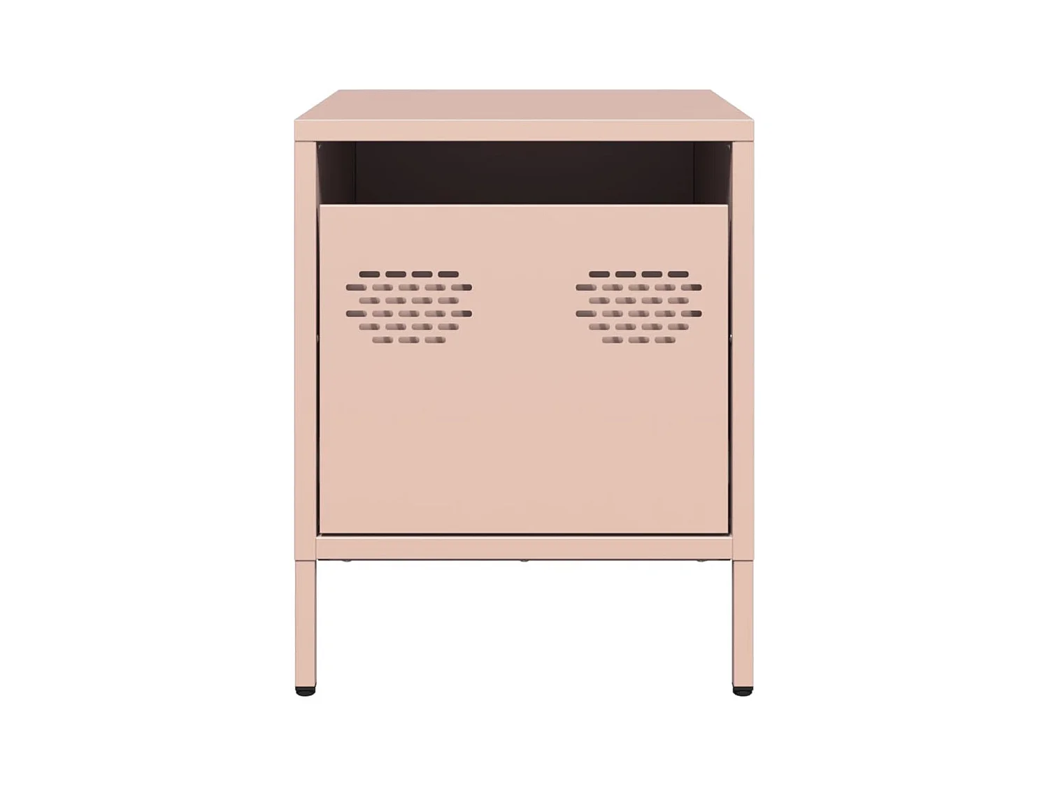 Table de chevet rose 35x39x43,5 cm acier