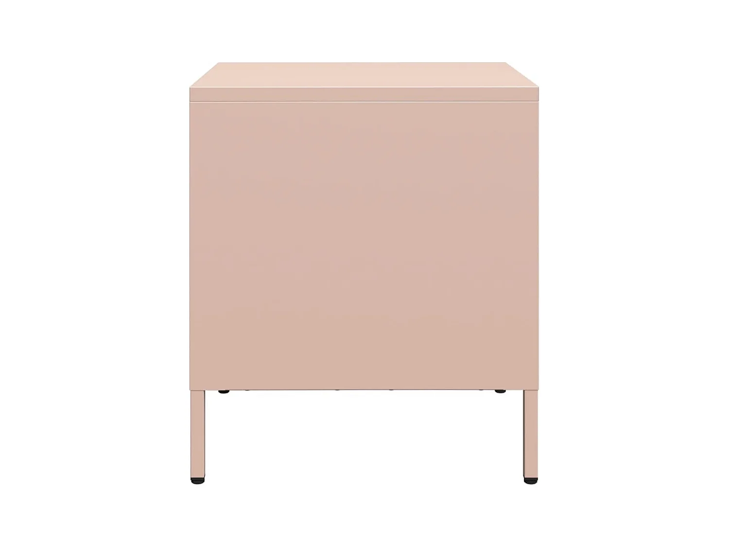 Table de chevet rose 35x39x43,5 cm acier