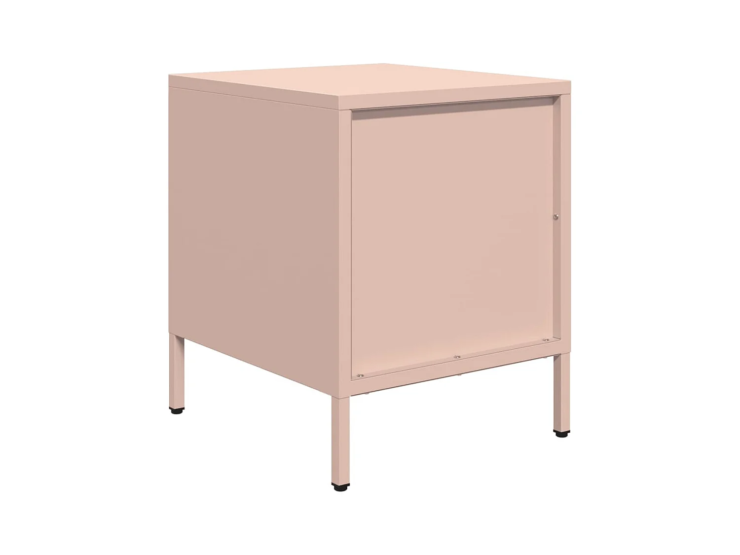 Table de chevet rose 35x39x43,5 cm acier