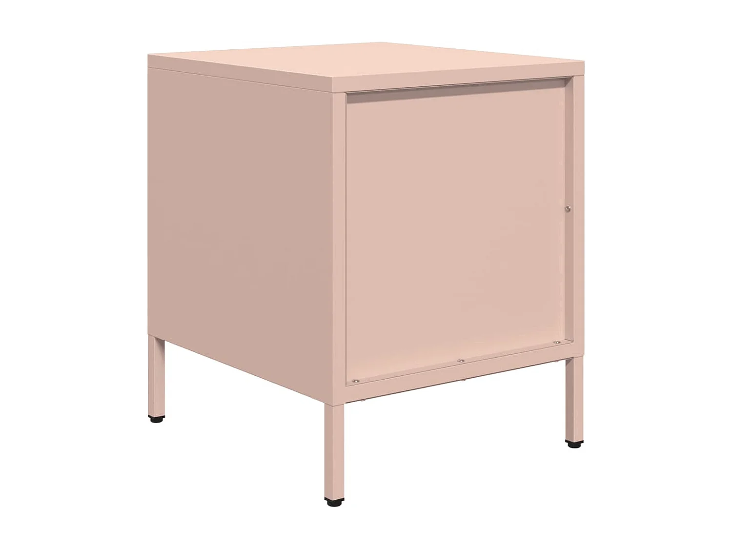 Mesa de cabeceira rosa 35x39x43,5 cm aço