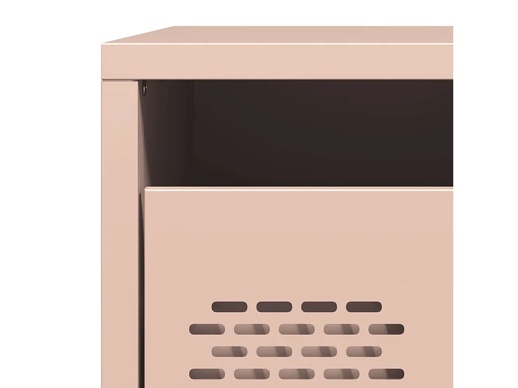 Mesa de cabeceira rosa 35x39x43,5 cm aço