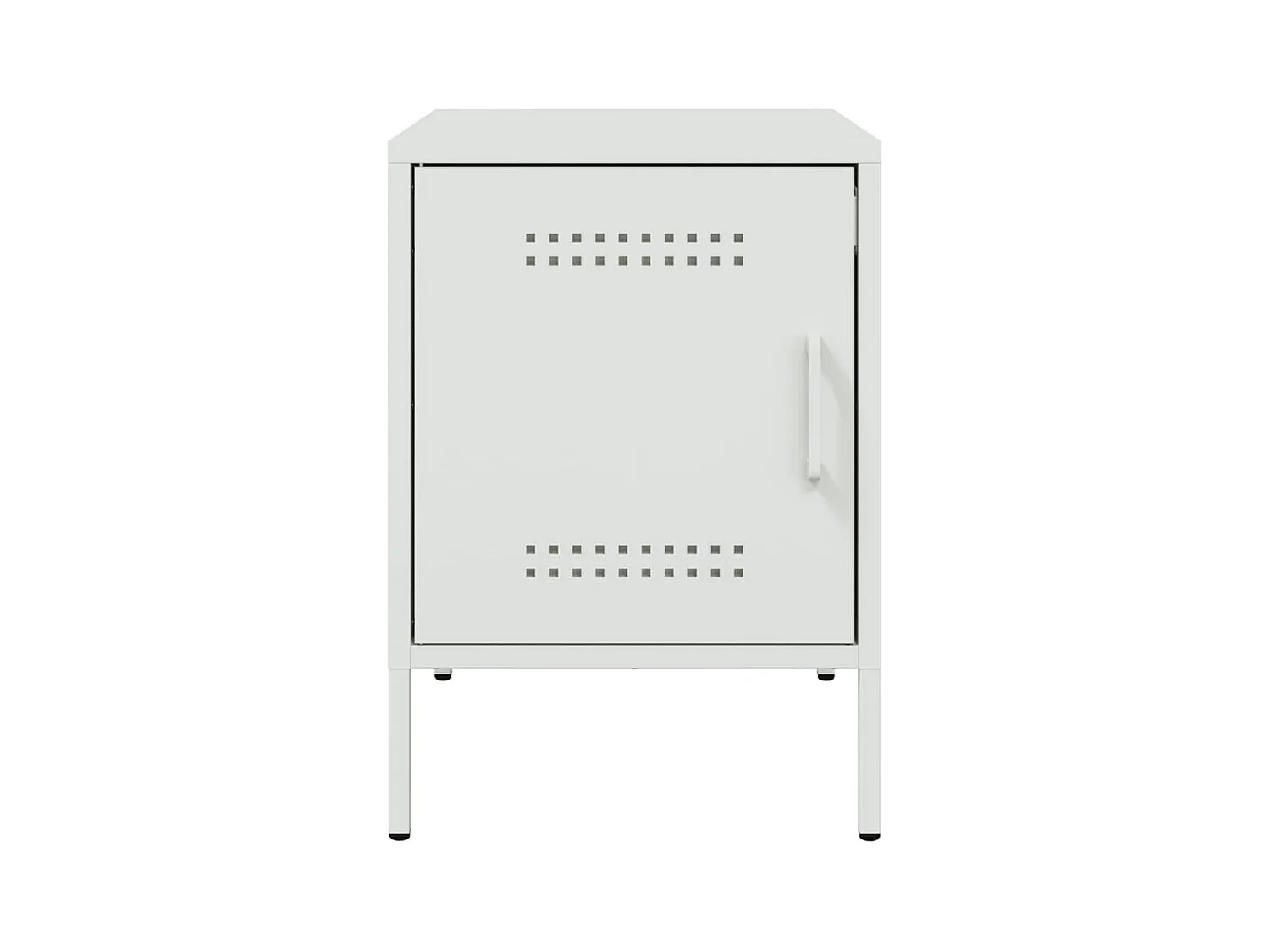 Table de chevet blanc 36x39x50,5 cm acier