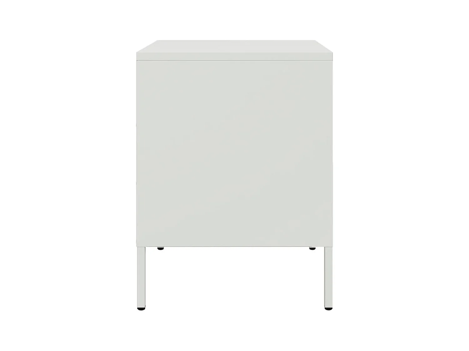Table de chevet blanc 36x39x50,5 cm acier
