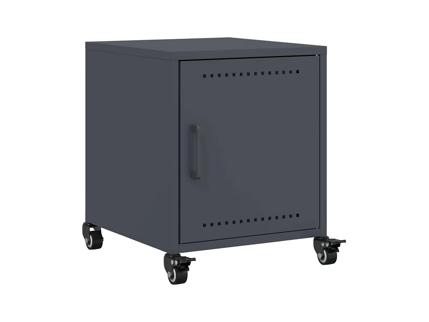 Table de chevet anthracite 36x39x43,5 cm acier