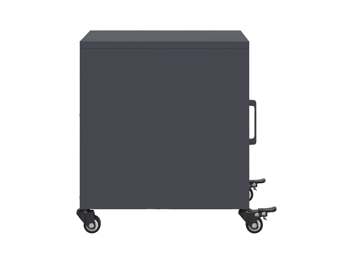 Table de chevet anthracite 36x39x43,5 cm acier