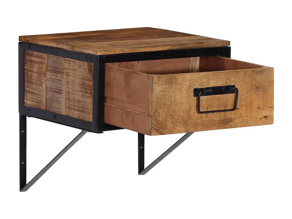 Table de chevet 40x35x40 cm bois de manguier massif