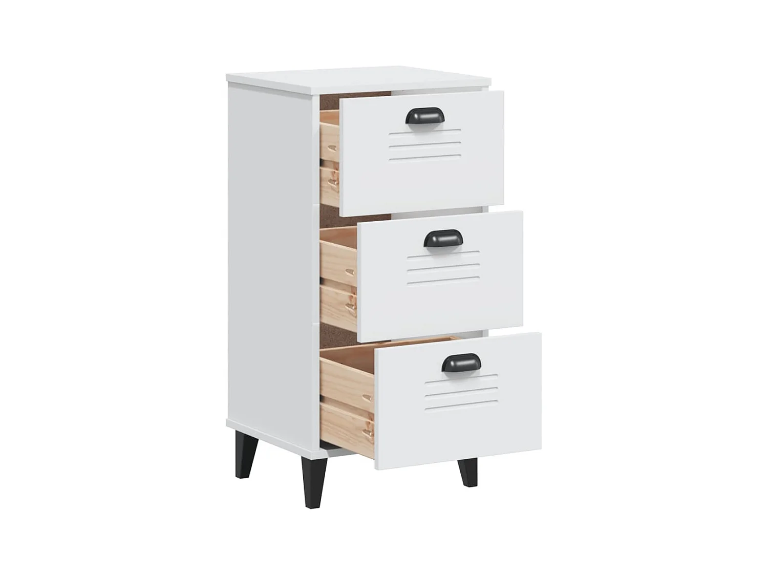 Table de chevet VIKEN blanc bois d'ingénierie