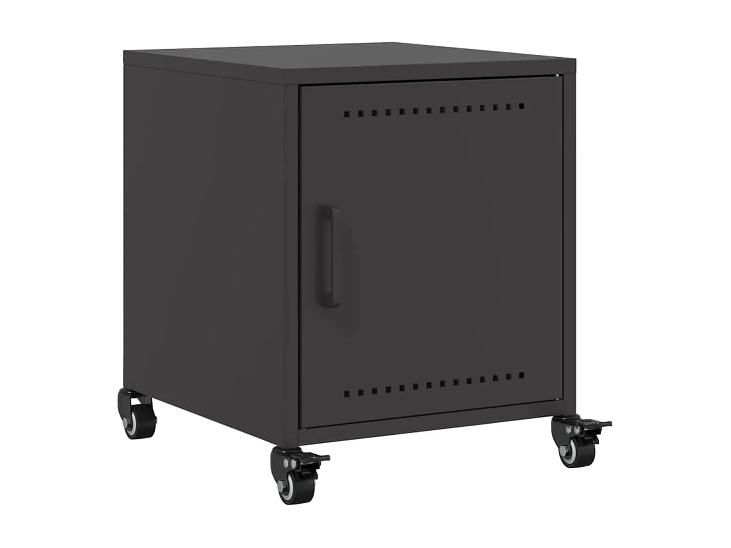 Table de chevet noir 36x39x43,5 cm acier