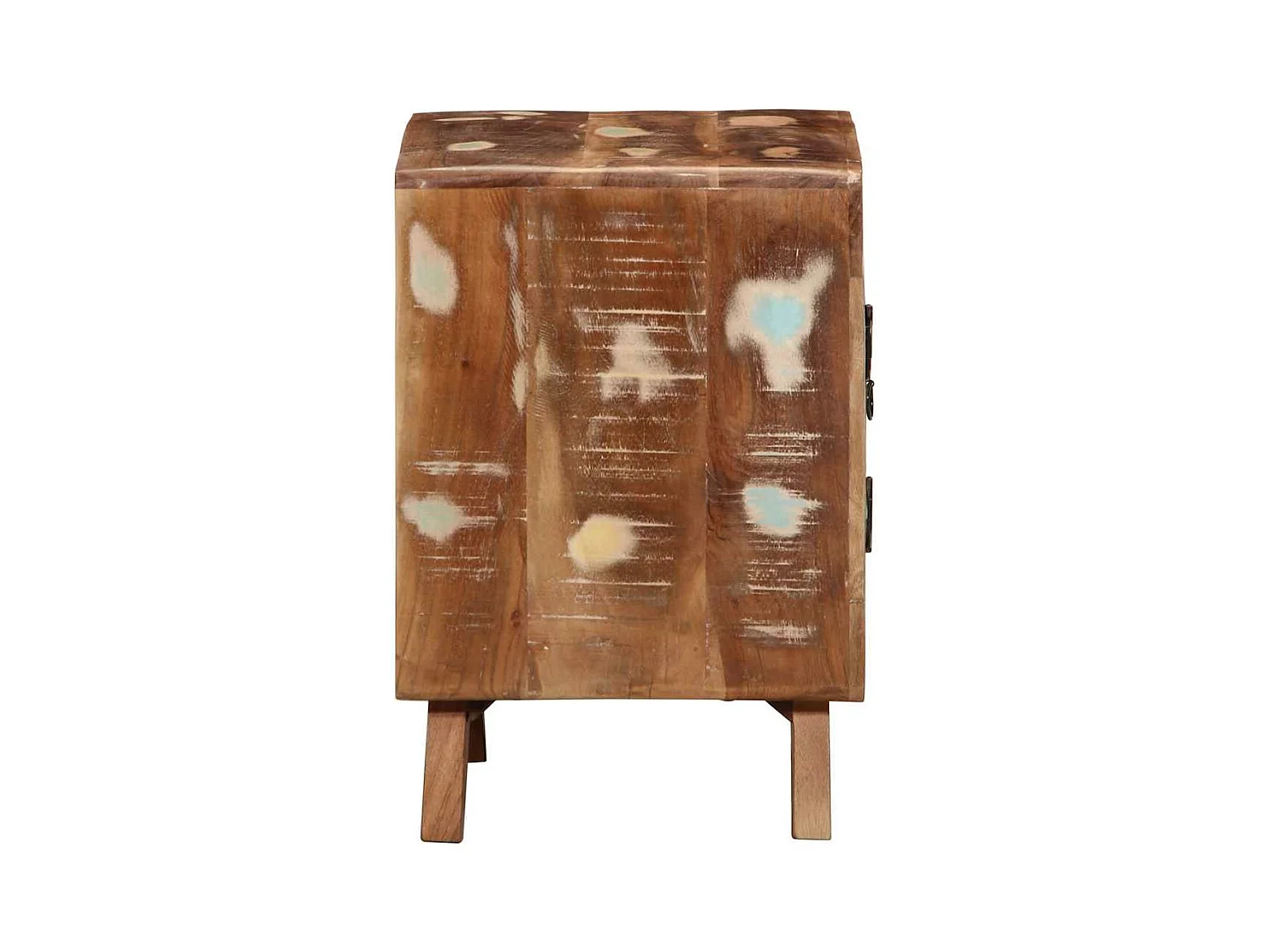 Table de chevet 40x32x46 cm bois massif de récupération