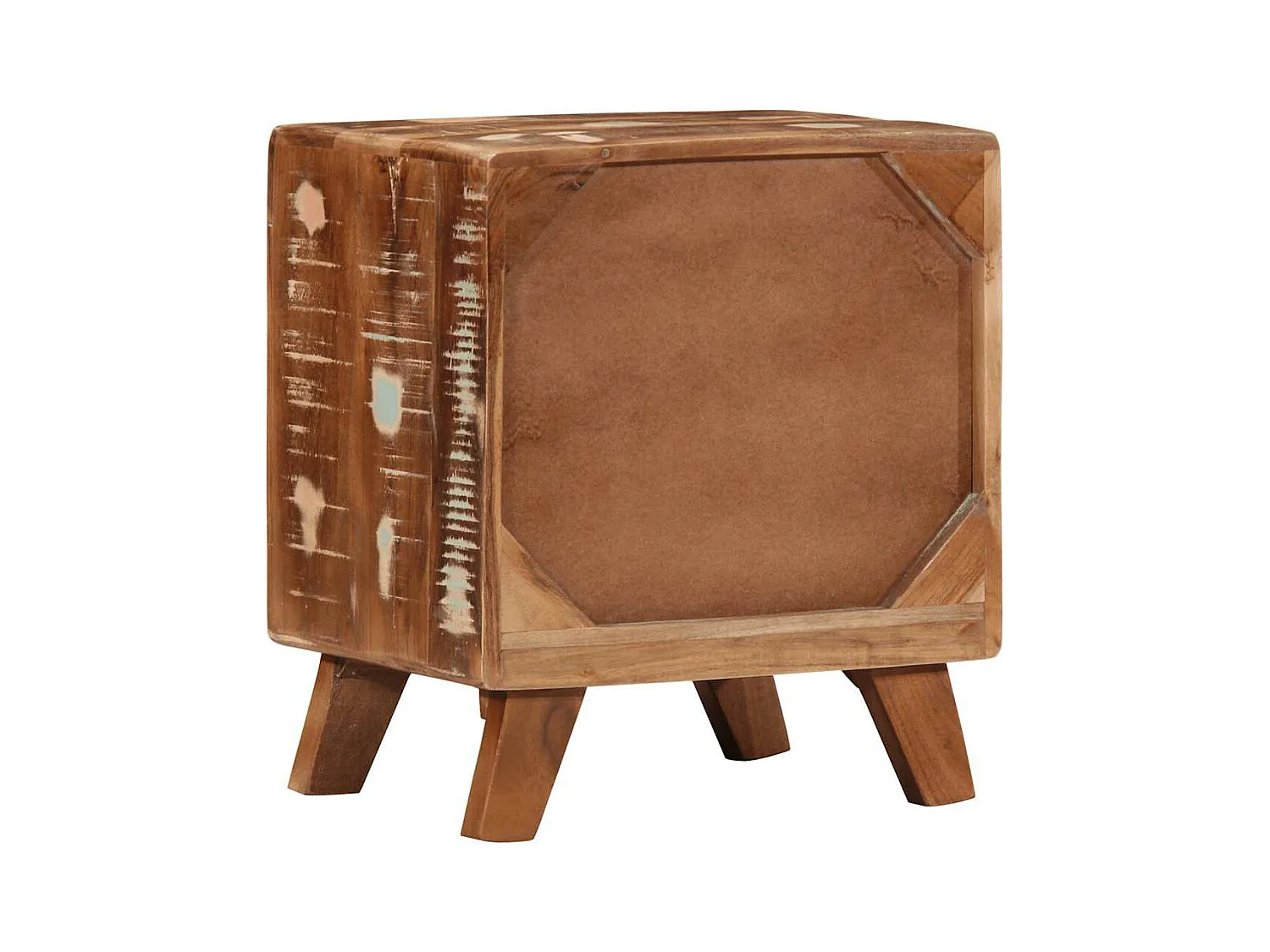 Table de chevet 40x32x46 cm bois massif de récupération