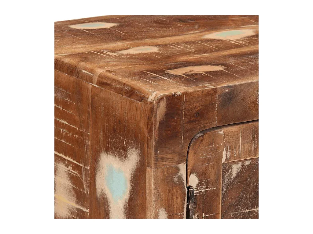 Table de chevet 40x32x46 cm bois massif de récupération