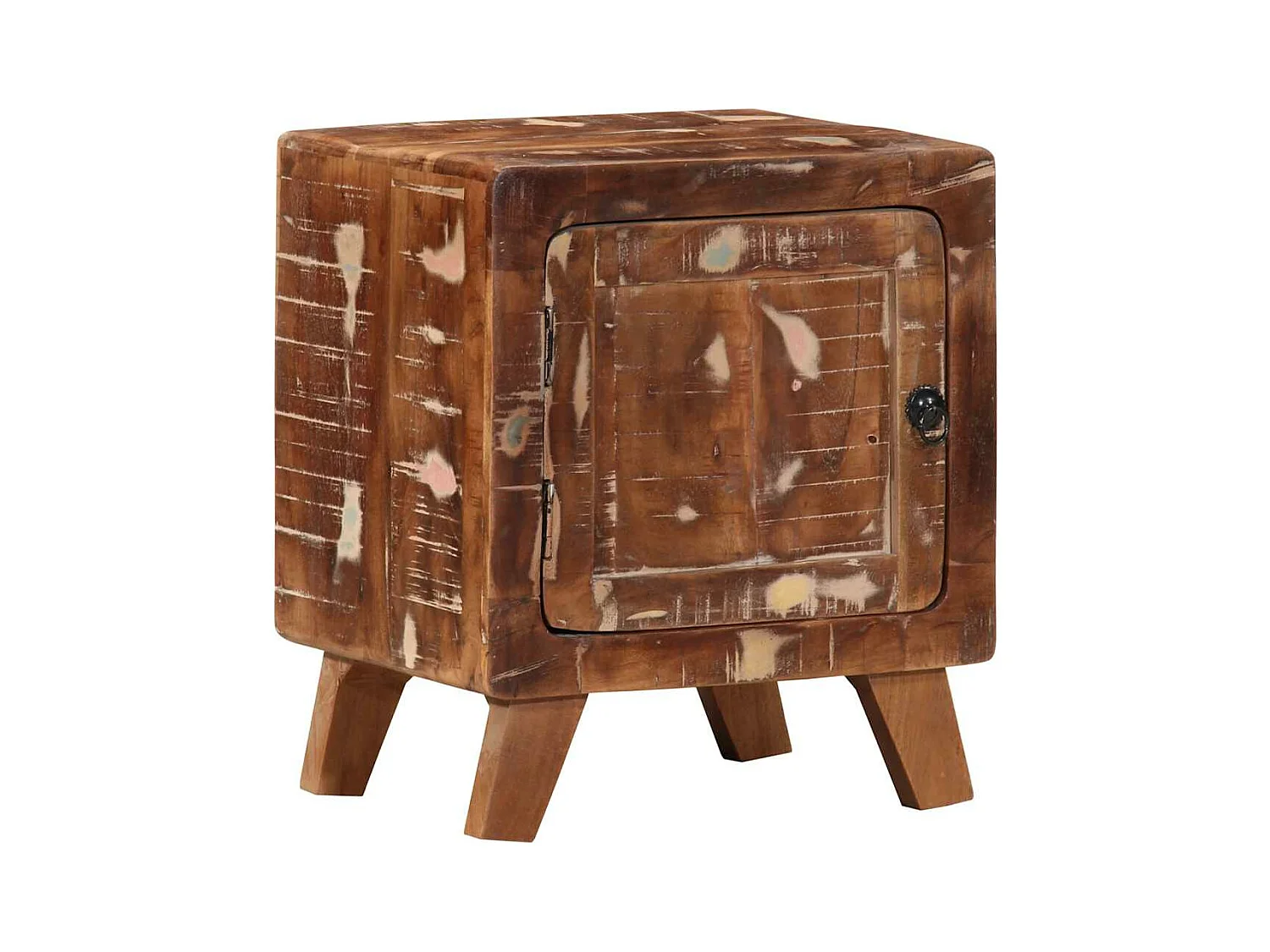 Table de chevet 40x32x46 cm bois massif de récupération