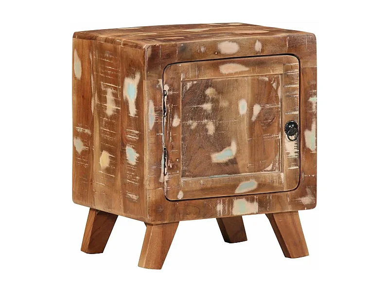Table de chevet 40x32x46 cm bois massif de récupération