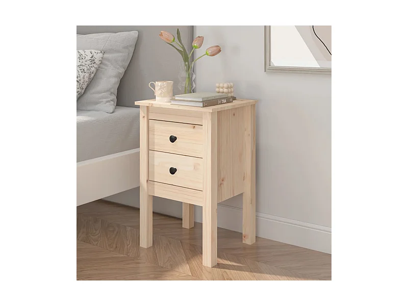 Comodino 40x35x61,5 cm Legno di pino massello