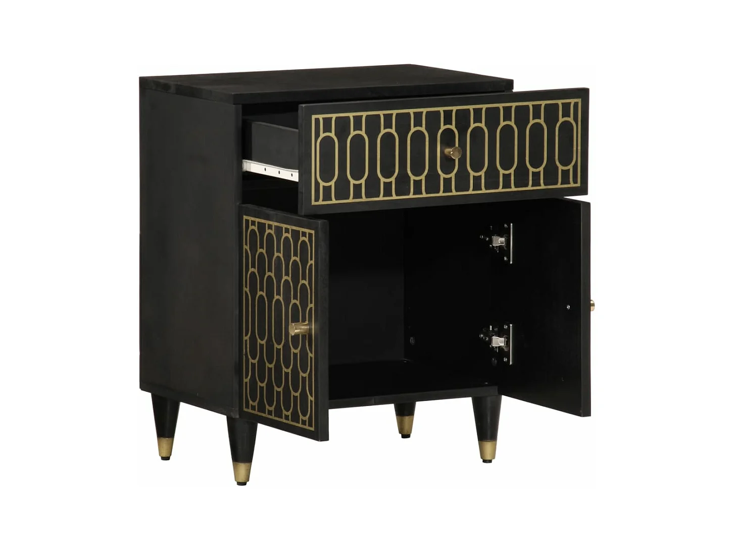 Table de chevet 50x33x60 cm bois de manguier massif