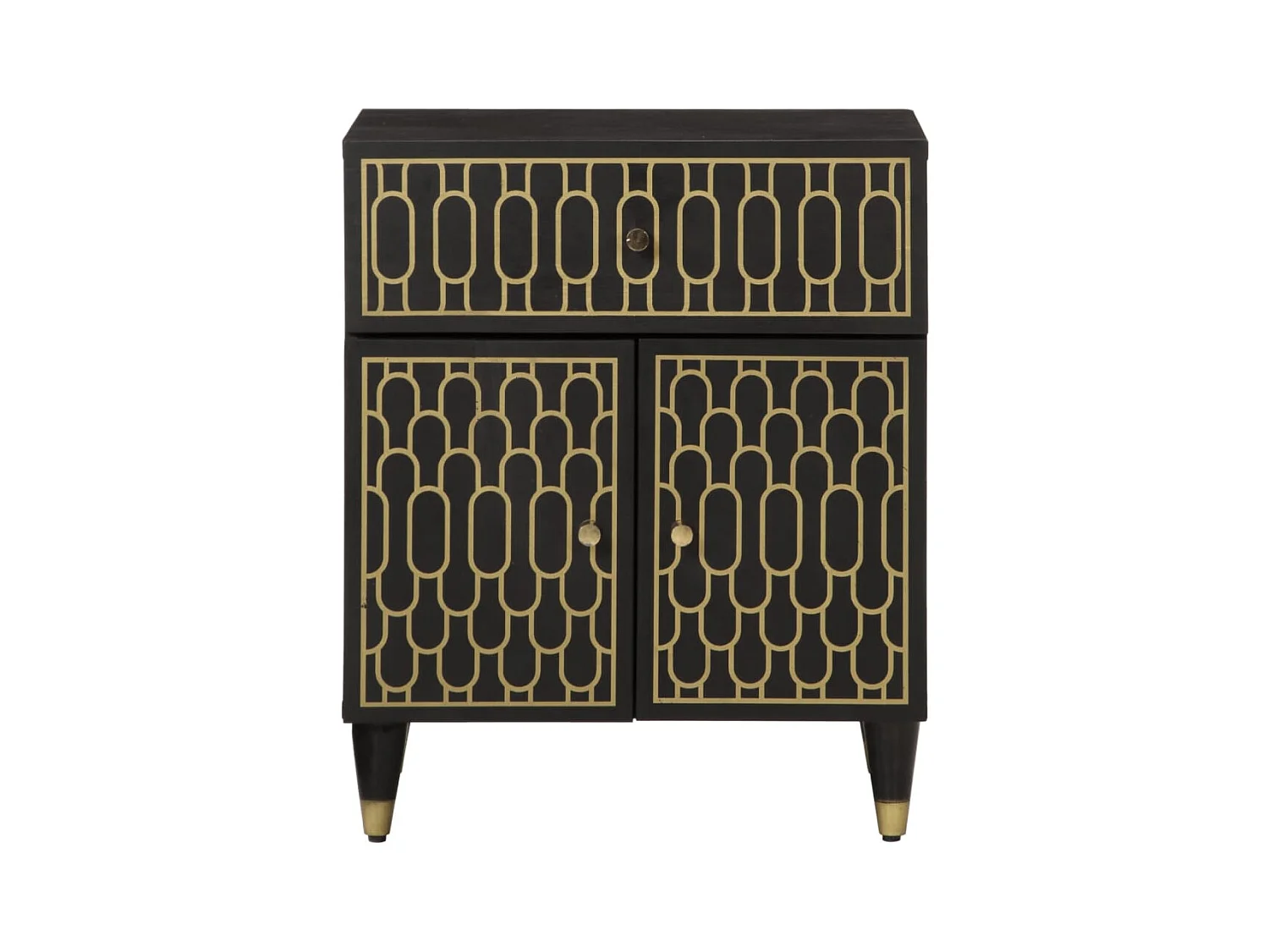 Table de chevet 50x33x60 cm bois de manguier massif