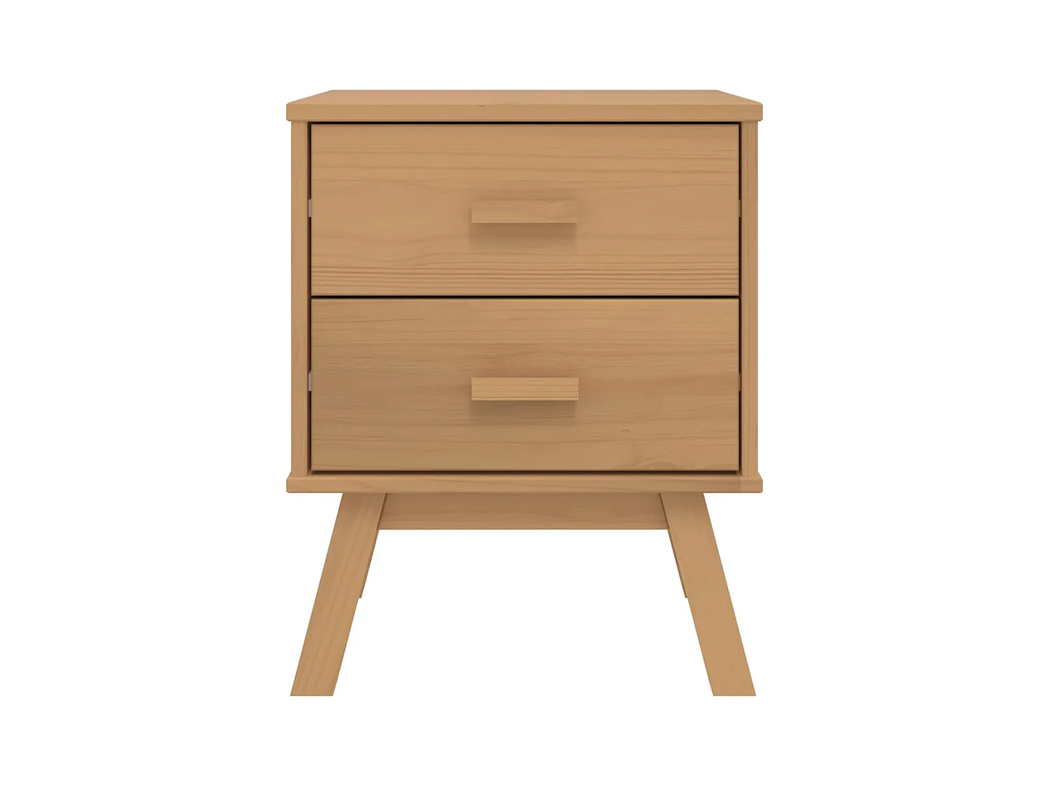 OLDEN Nachttisch braun massives Kiefernholz