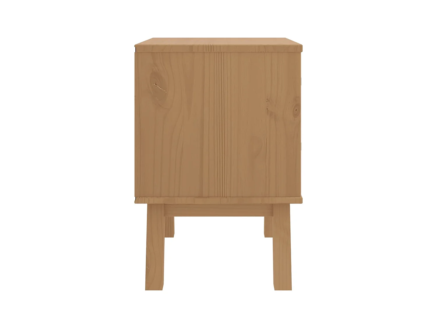 OLDEN Nachttisch braun massives Kiefernholz