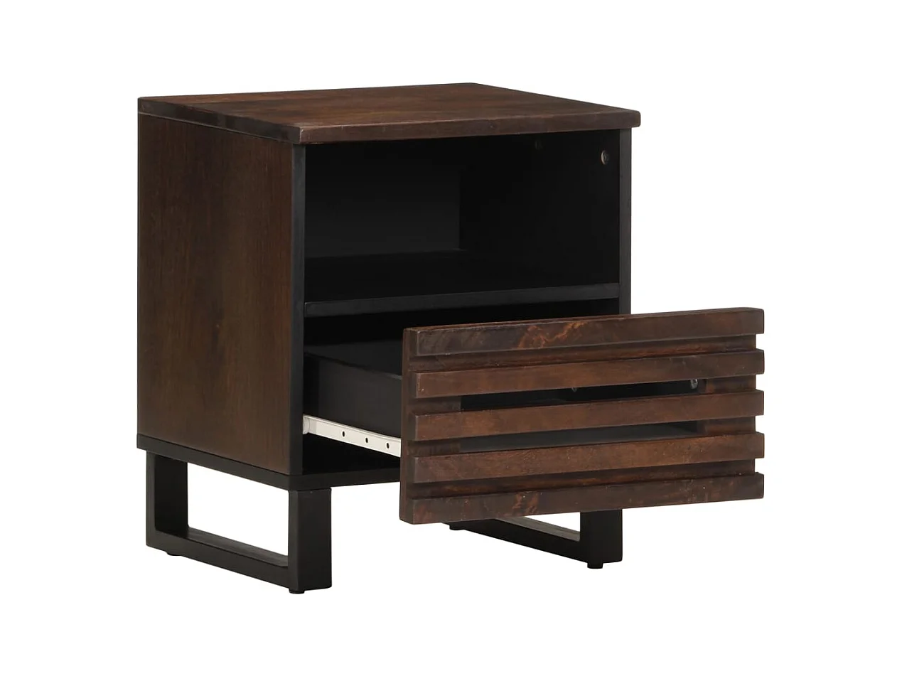 Table de chevet 40x34x46 cm bois de manguier massif