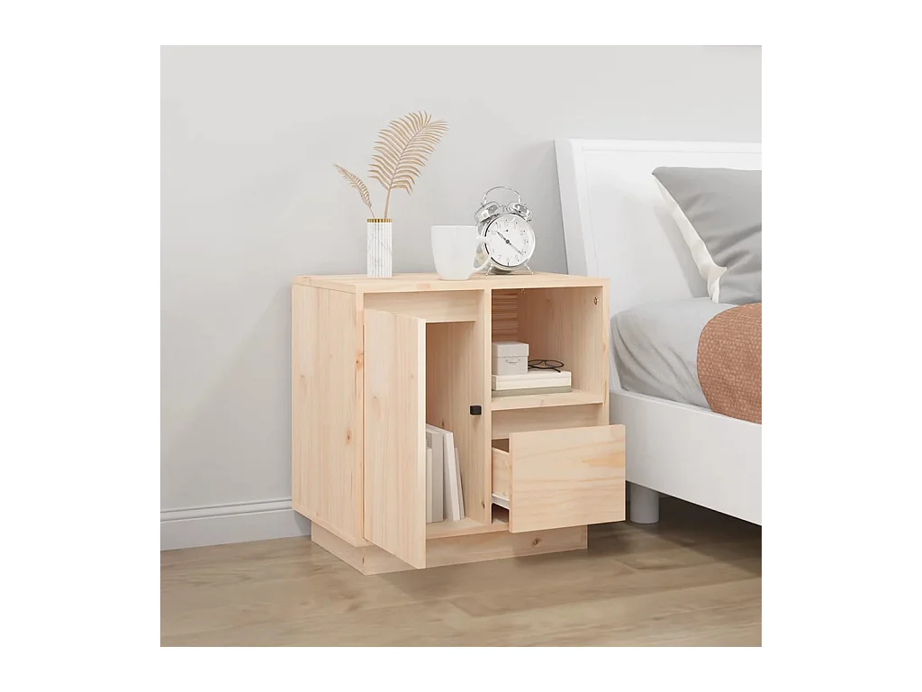 Table de chevet 50x34x50 cm Bois de pin massif