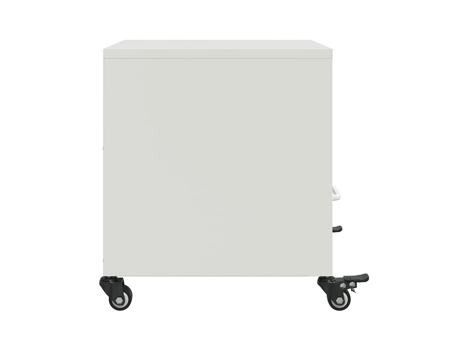 Table de chevet blanc 36x39x43,5 cm acier