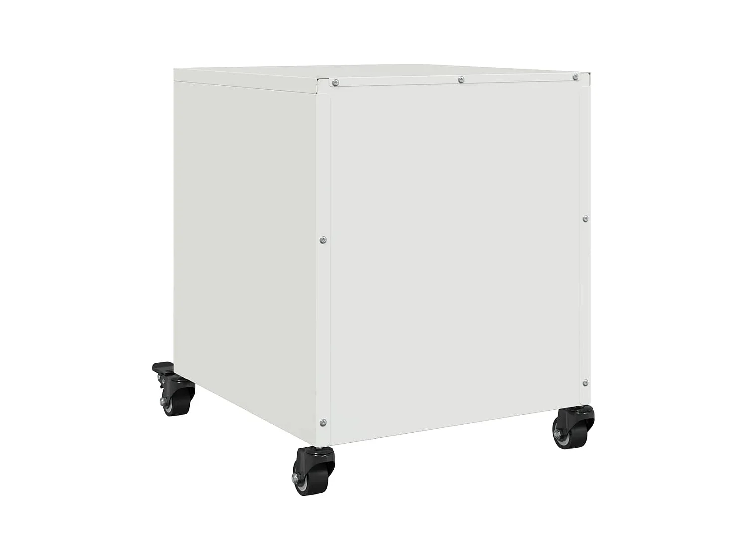 Table de chevet blanc 36x39x43,5 cm acier