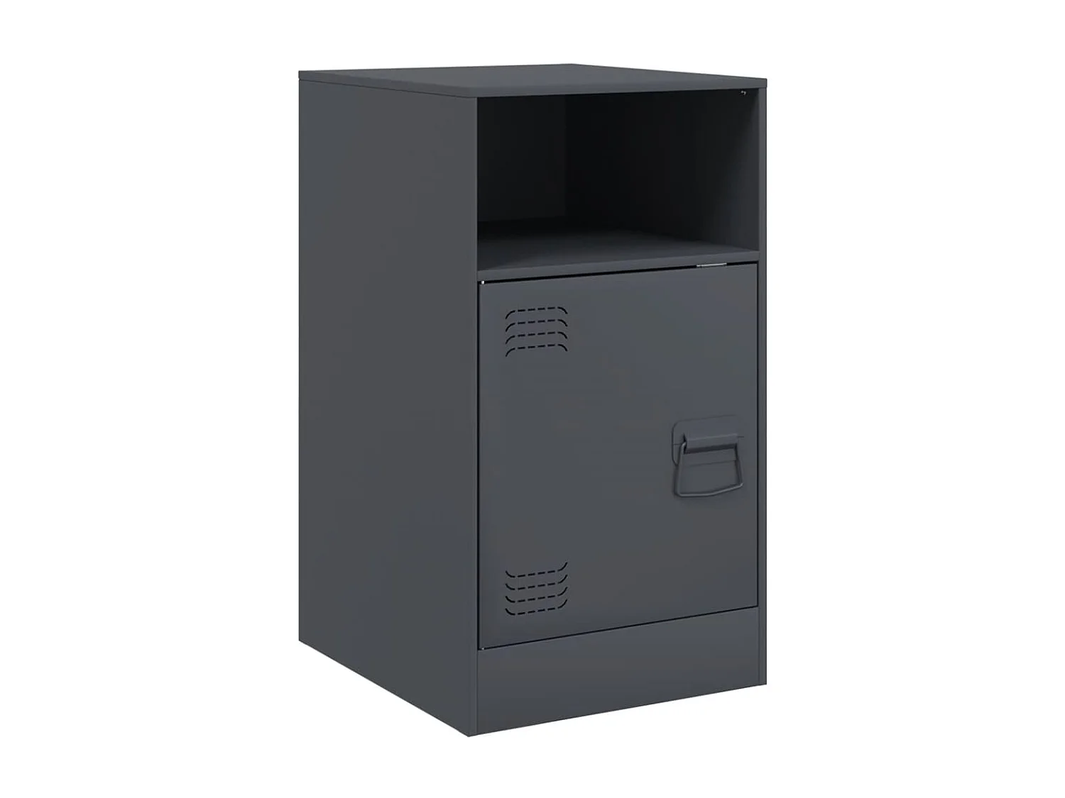 Table de chevet anthracite 34,5x39x62 cm acier