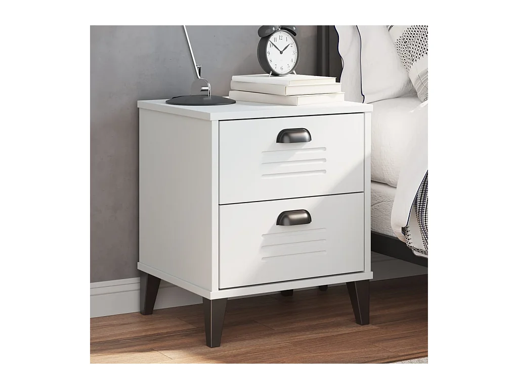 Table de chevet VIKEN blanc bois d'ingénierie