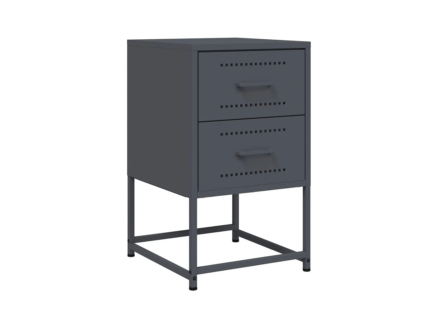 Table de chevet anthracite 36x39x60,5 cm acier