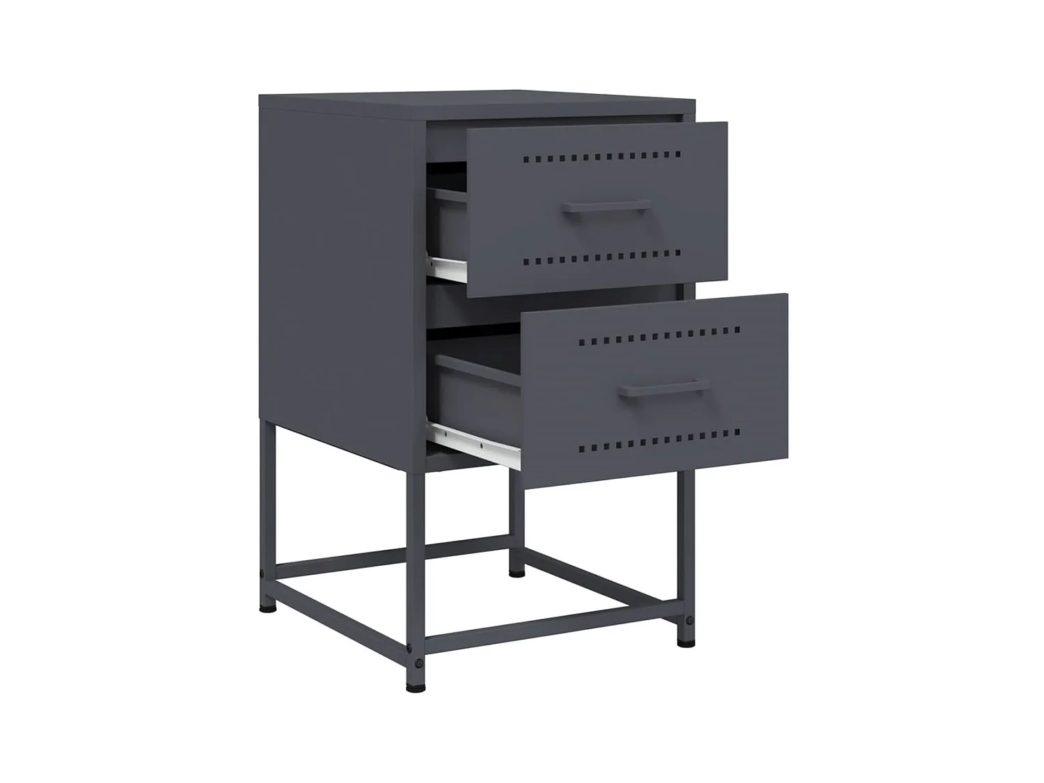 Table de chevet anthracite 36x39x60,5 cm acier